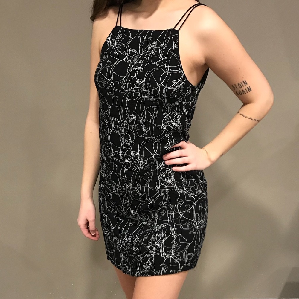 abstract patterned dress